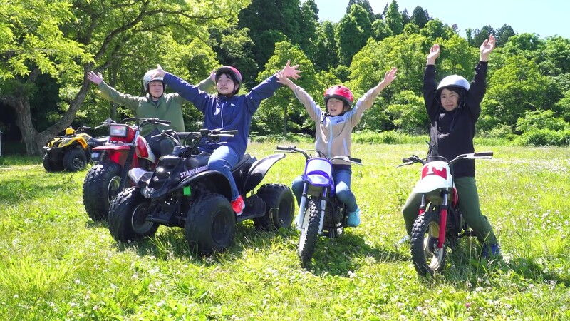 花巻スポーツランドでミニバイク体験