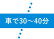 車で30〜40分